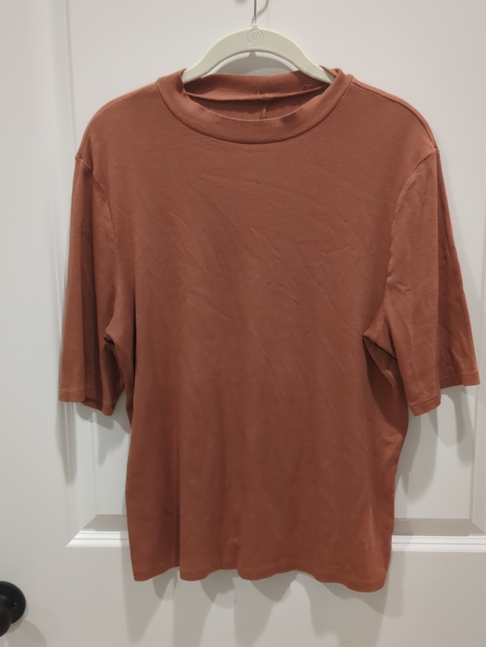 a new day Women's Short-Sleeve Crewneck Top - Rust Terracotta